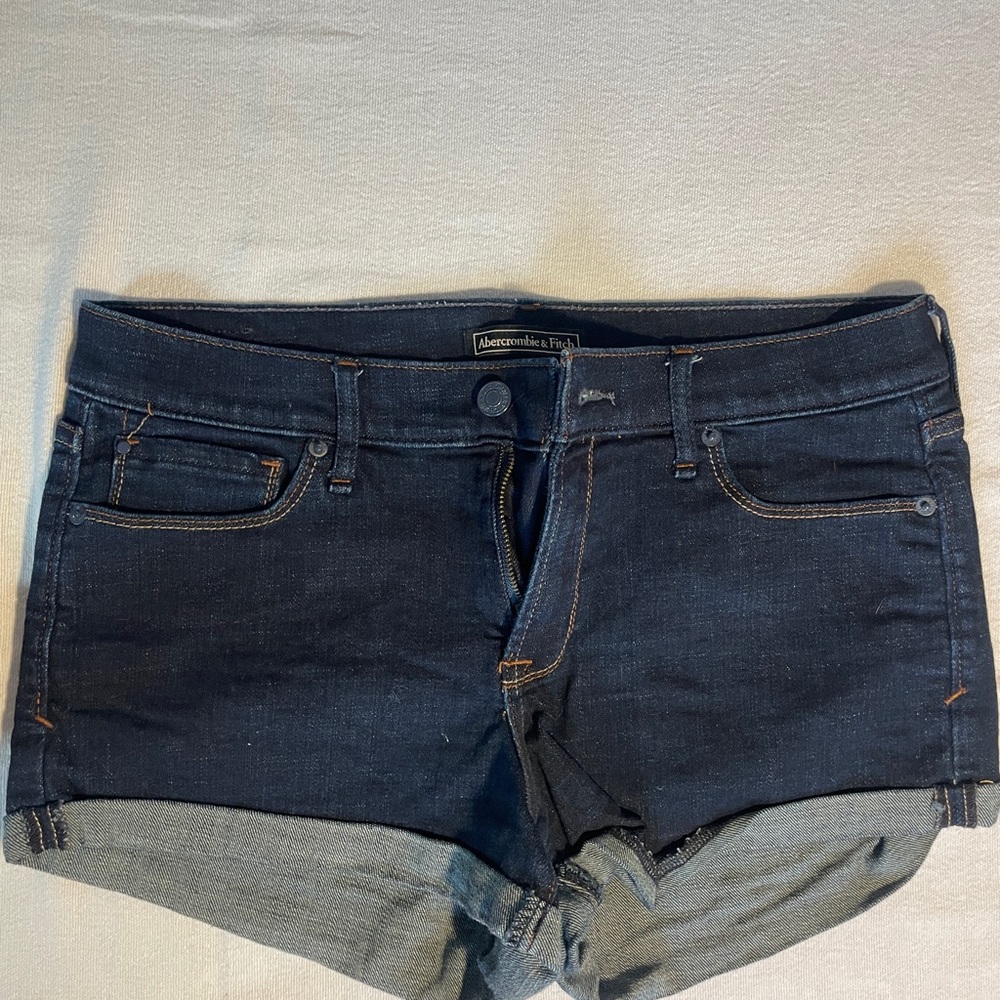 Abercrombie & Fitch Dark Blue Jean Shorts